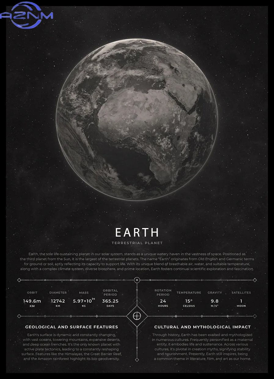 Star Map Poster - Винтажный эстетический постер AZNM: Ретро-принт с
